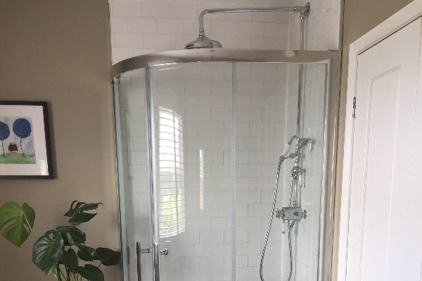 Completed shower